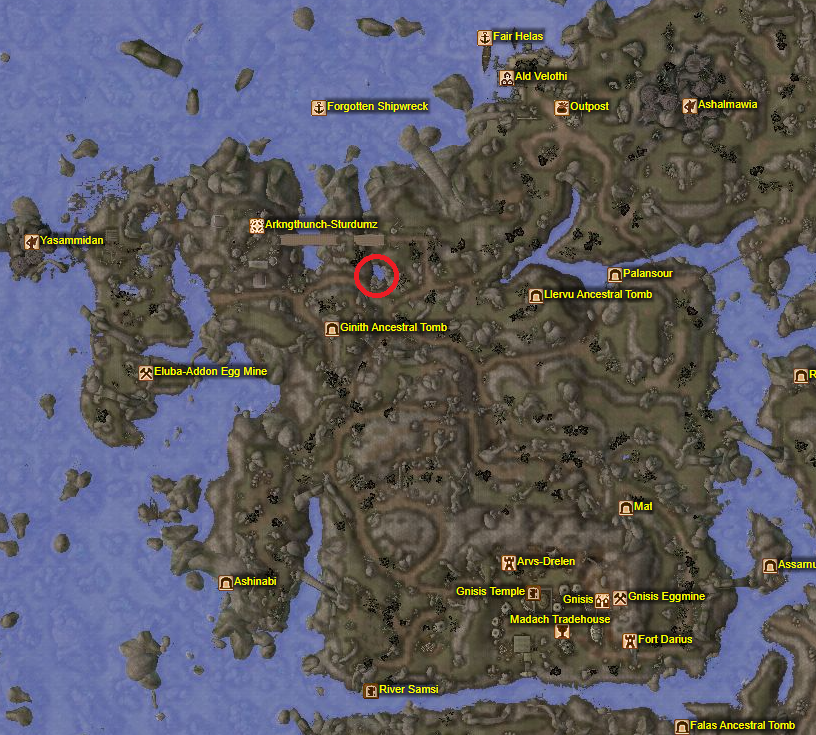 Amulet of Shadows Map Location